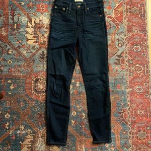 Madewell High Rise Dark Denim Skinny Jeans
